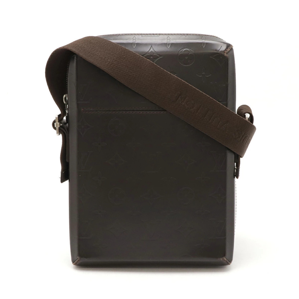 LOUIS VUITTON Monogram Glace Bobby Crossbody Bag Cafe Dark Brown